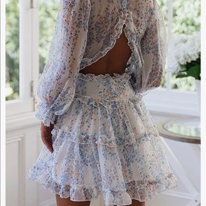 Long Sleeve Open Back Dress
